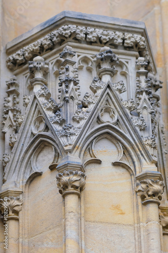 Prague  Czechia - November  21  2016  partial elevation of St. Vitus Cathedral in Prague Castle  Czechia