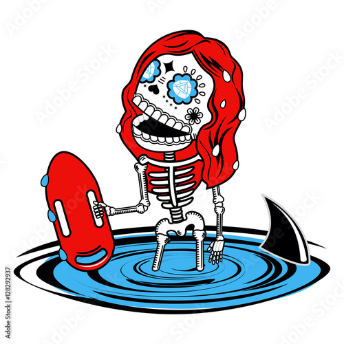Vector illustration of skeletons