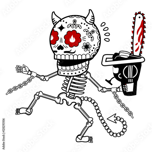 Vector illustration of skeletons