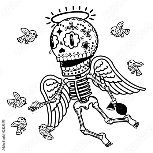 Vector illustration of skeletons