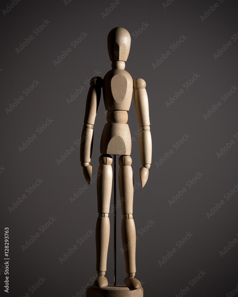 The wooden figure of a man