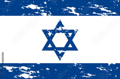 Israel Flag grunge style.