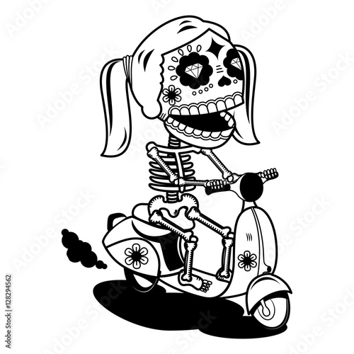 Vector illustration of skeletons