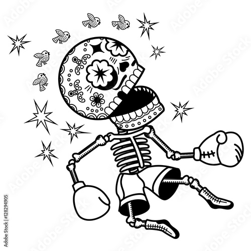 Vector illustration of skeletons