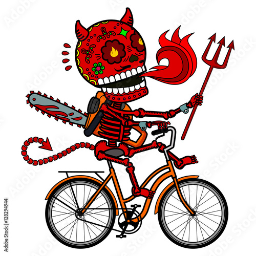 Vector illustration of skeletons