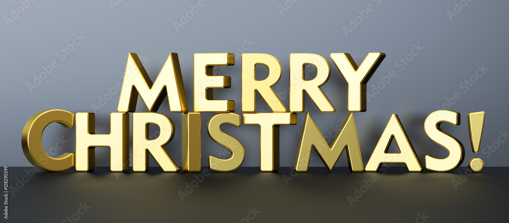 Merry Christmas concept, 3D rendering Merry Christmas concept, 3D rendering
