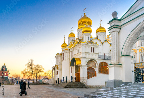 Annunciation Cathedral in the Moscow Kremlin in winter