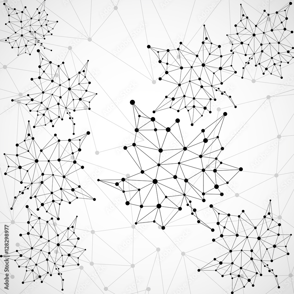 Maple leaves in abstract geometric shape. Vector Maple leaves in abstract geometric shape. Vector
