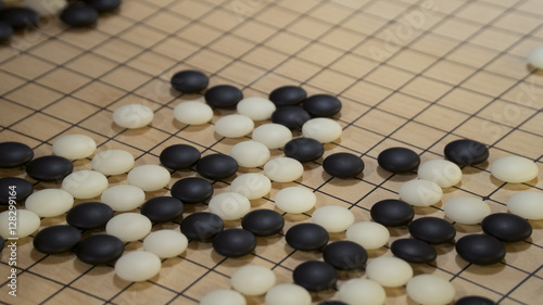 Chinese board game Go or Weiqi  photo