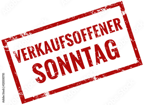 verkaufsoffener sonntag stempel rot