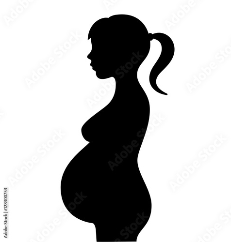 Pregnant woman vector icon