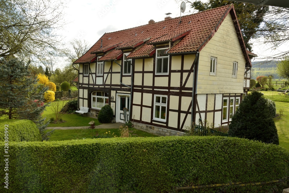 Half-timbered building in Germany Half-timbered building in Germany