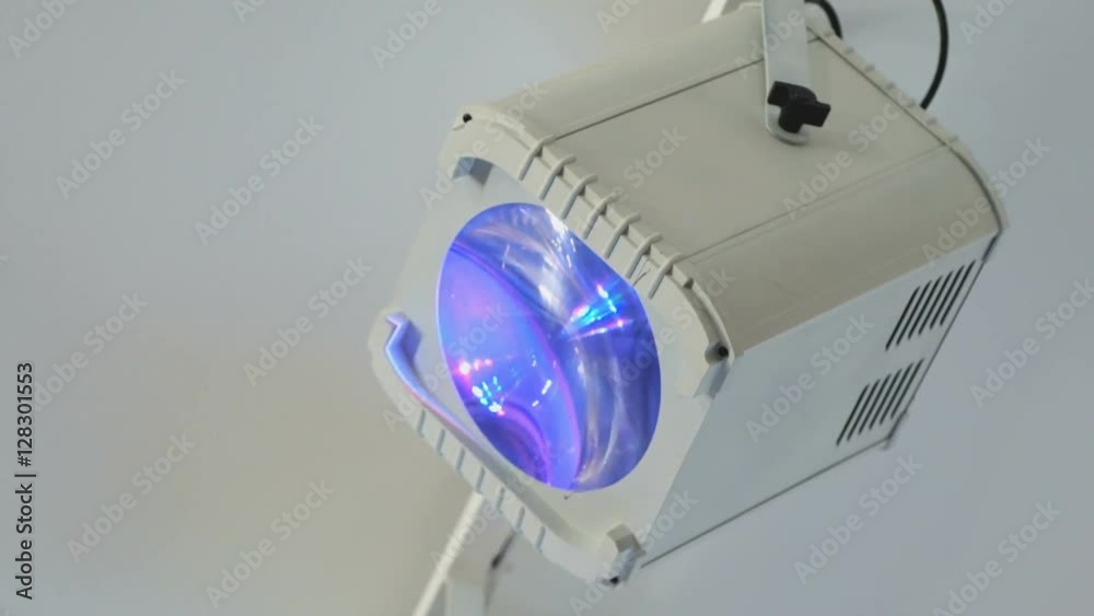 Hanging white lantern for light rays at the disco Hanging white lantern for light rays at the disco