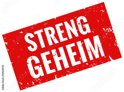 Stempel rot streng geheim 