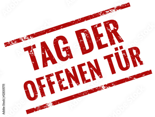 Tag der offenen Tür Stempel rot 