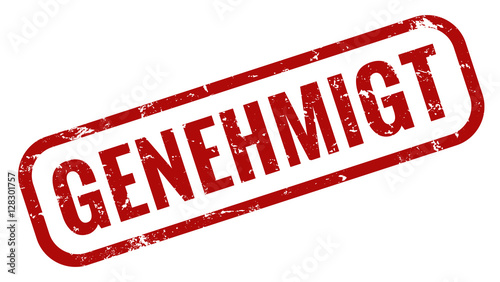 Genehmigt Stempel rot