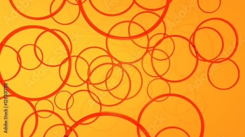 Red Circles on Orange Background