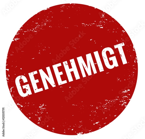 Genehmigt Stempel rot