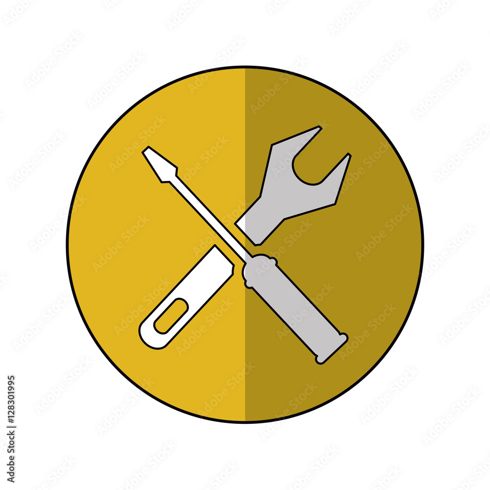 support repair tools sign icon yellow shadow vector illustration eps 10 support repair tools sign icon yellow shadow vector illustration eps 10