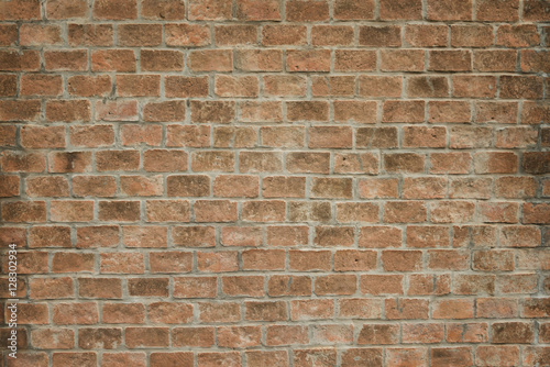 Brown brick wall background and texture vintage style