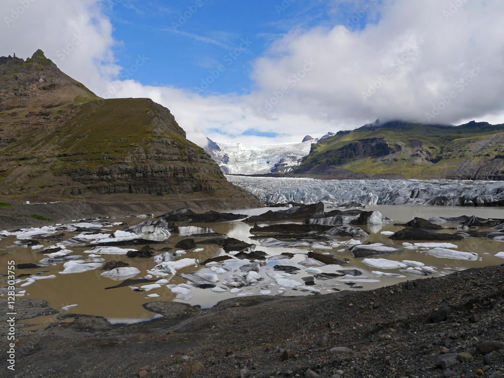 Svinafellsjokull Gletscher im Skaftafell Nationalpark. Island
