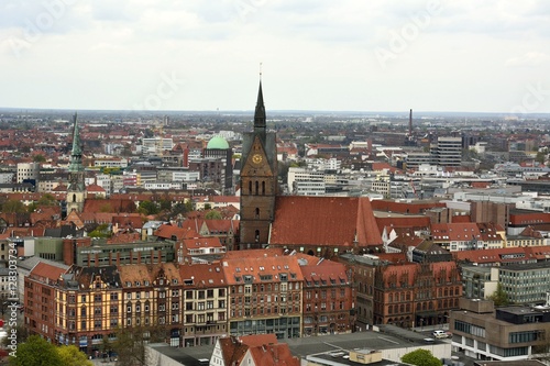 View over Hanover, Germany, in spring.
