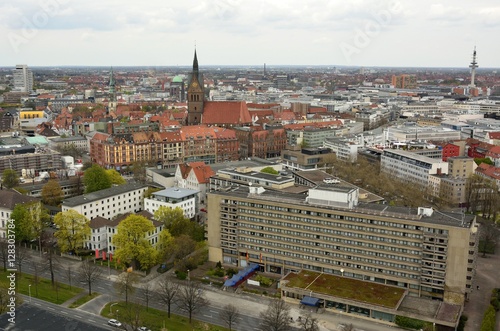 View over Hanover, Germany, in spring.