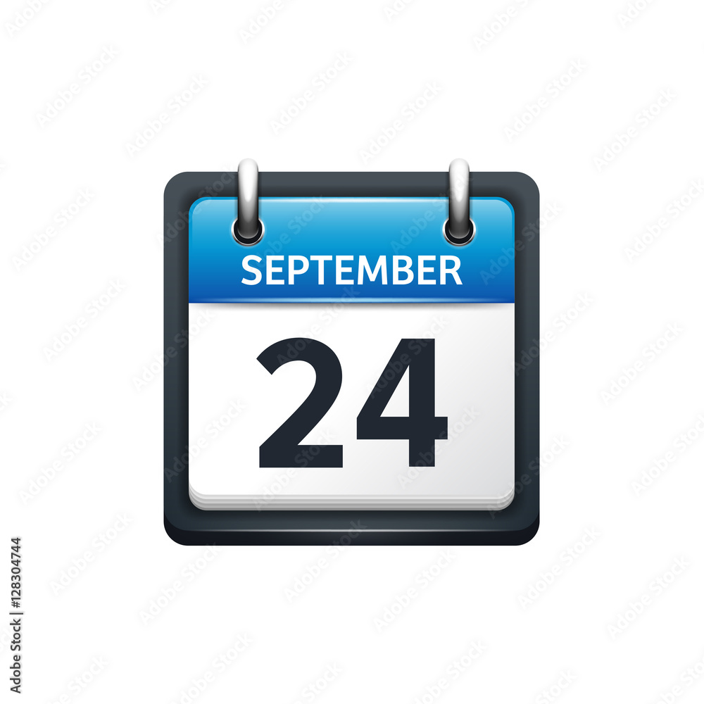 September 24. Calendar icon.Vector illustration,flat style.Month and date.Sunday,Monday,Tuesday,Wednesday,Thursday,Friday,Saturday.Week,weekend,red letter day. 2017,2018 year.Holidays. September 24. Calendar icon.Vector illustration,flat style.Month and date.Sunday,Monday,Tuesday,Wednesday,Thursday,Friday,Saturday.Week,weekend,red letter day. 2017,2018 year.Holidays.