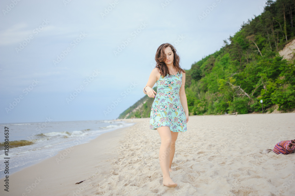 Young woman on a beach