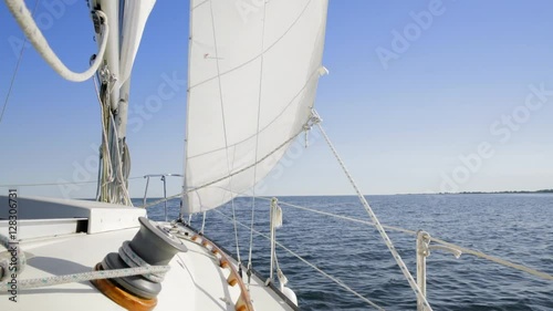 4k video summer of sailboats on the lake