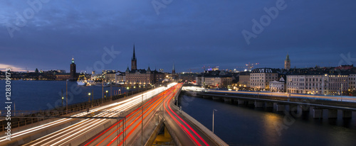 Canvas Print Traffic on Freeway