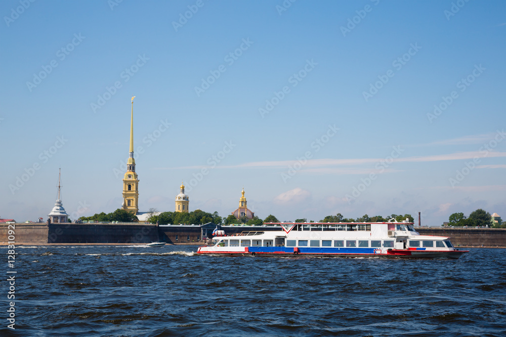 View of the Peter and Paul Fortress in St. Petersburg