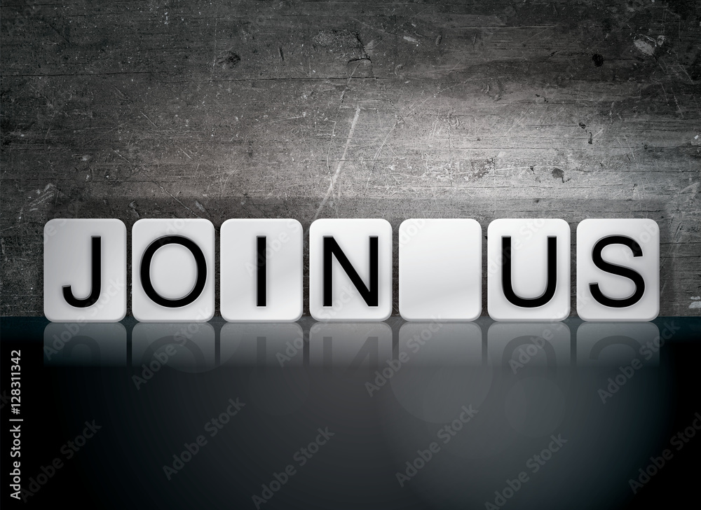 Join Us Tiled Letters Concept and Theme
