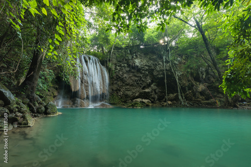 Fototapeta Naklejka Na Ścianę i Meble -  Erawan's waterfall, Located Kanchanaburi Province ,Thailand