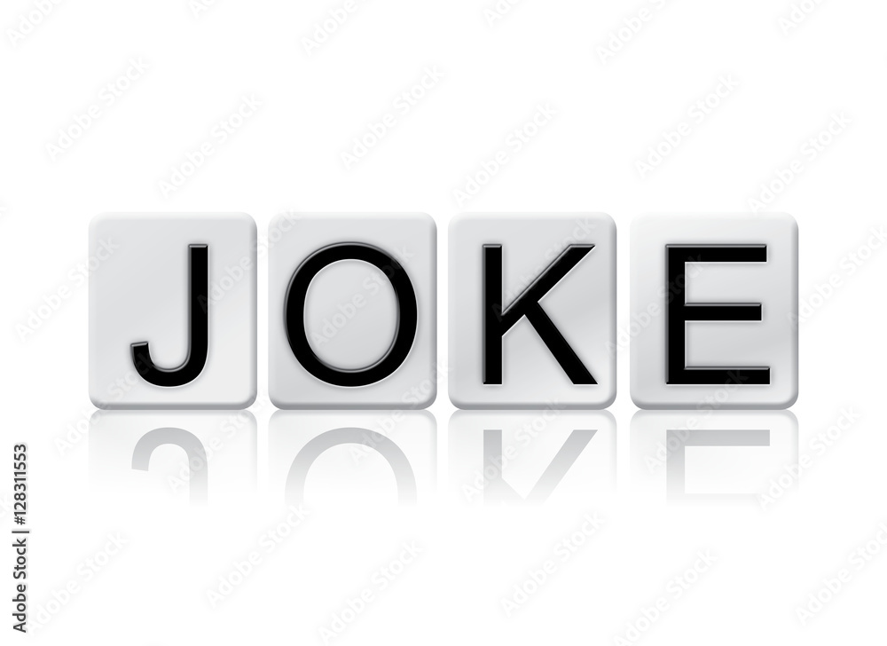 Joke Isolated Tiled Letters Concept and Theme Joke Isolated Tiled Letters Concept and Theme