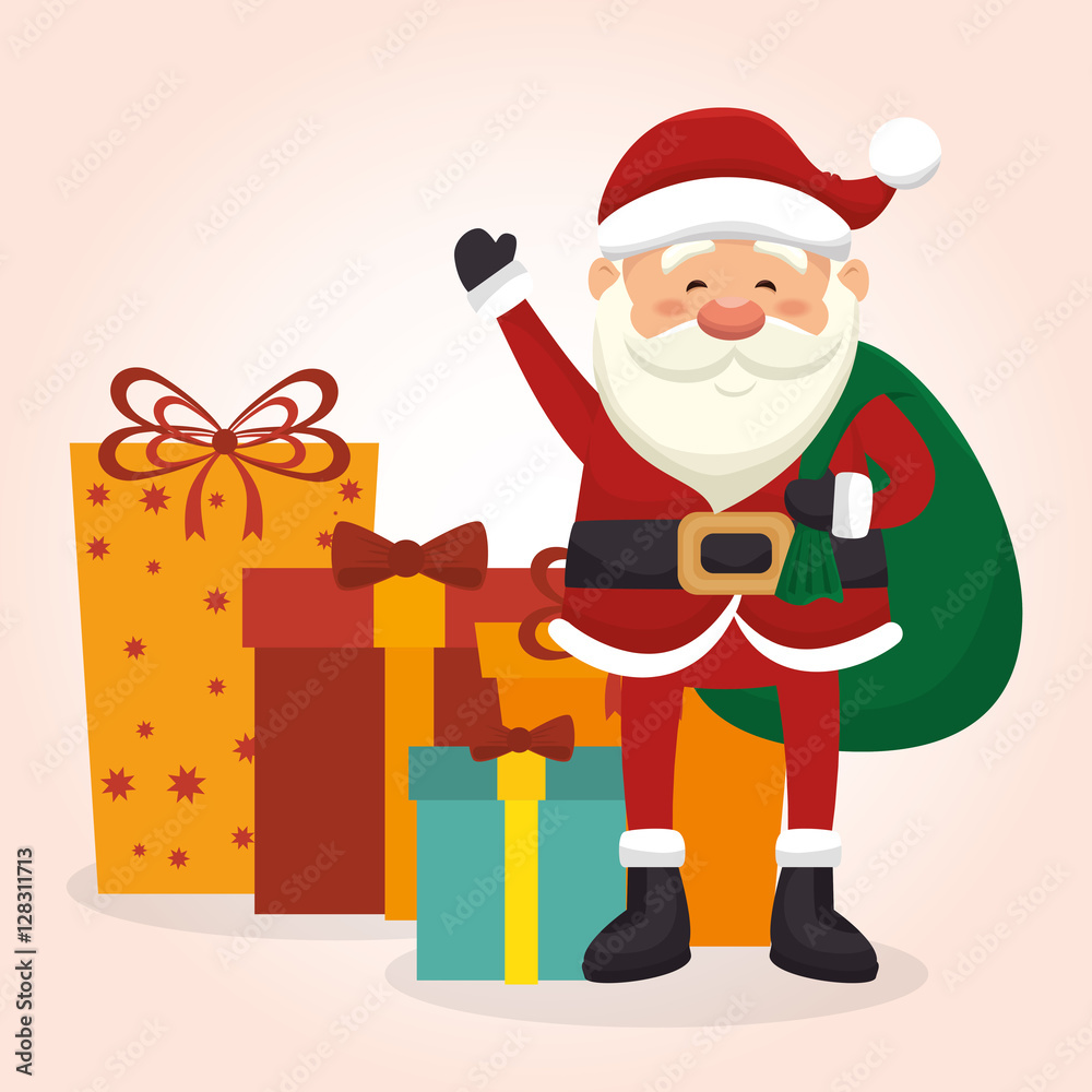 happy merry christmas santa claus character vector illustration design happy merry christmas santa claus character vector illustration design