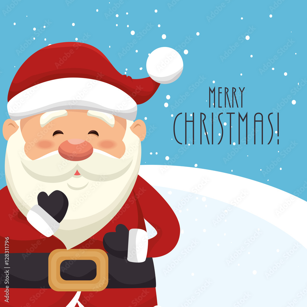 happy merry christmas santa claus character vector illustration design happy merry christmas santa claus character vector illustration design