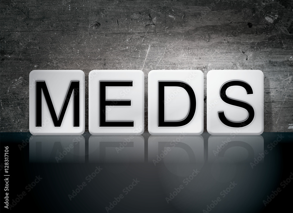 Obraz premium Meds Tiled Letters Concept and Theme