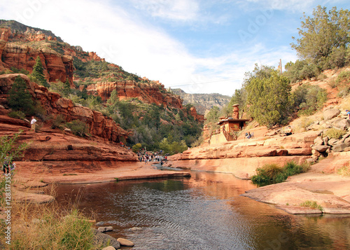 Swimming area in Slide rock park in USA