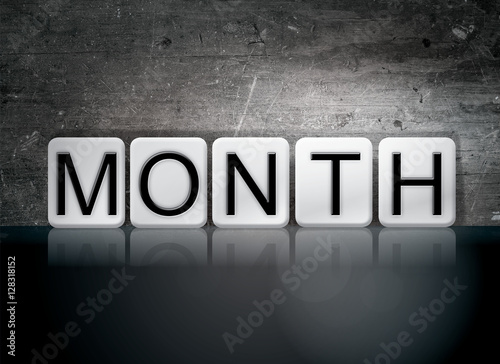 Month Tiled Letters Concept and Theme