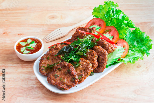 Fried Fish-paste balls_(tôt man bplaa graai) photo