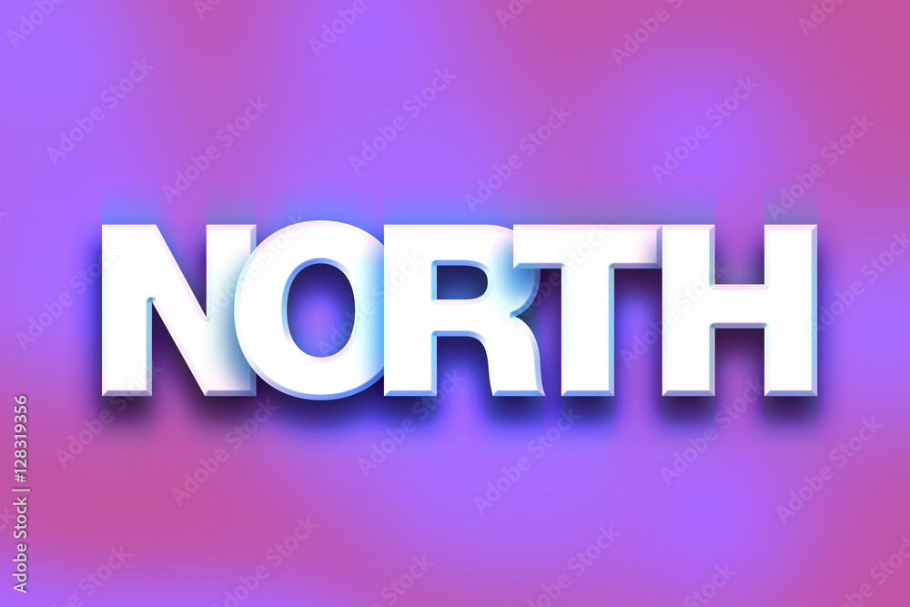 North Concept Colorful Word Art