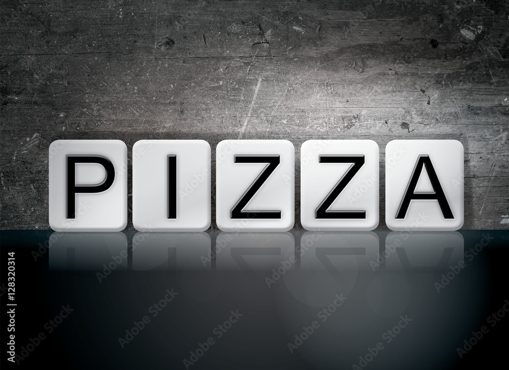 Pizza Tiled Letters Concept and Theme