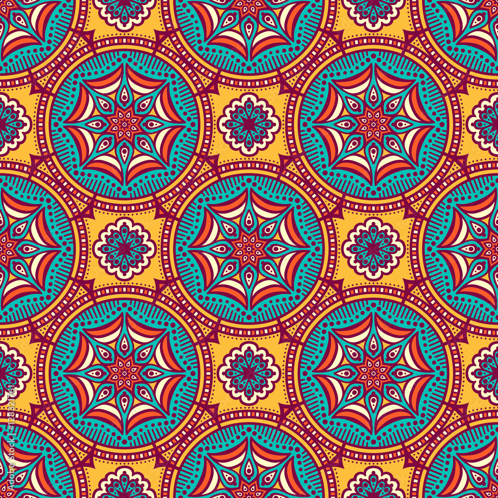 Ethnic floral seamless pattern Ethnic floral seamless pattern