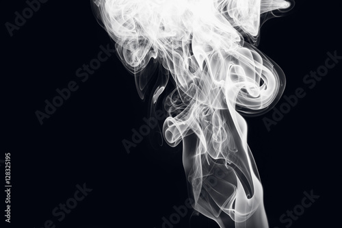 White smoke of Design elements on black background