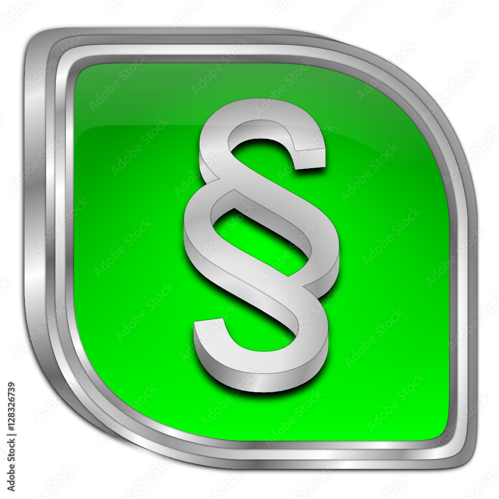 Law paragraph button - 3D illustration Law paragraph button - 3D illustration