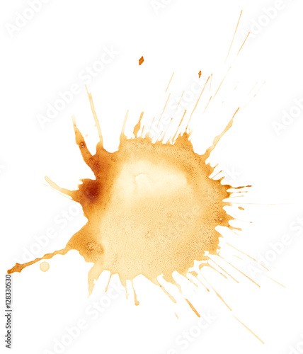Coffee stains isolated on white background