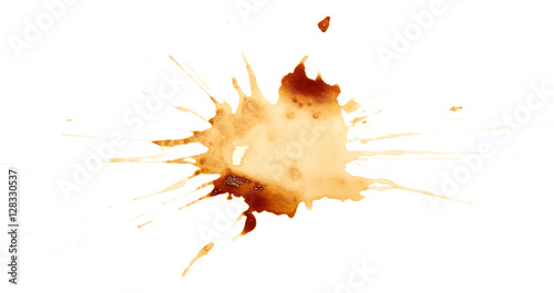 Coffee stains isolated on white background