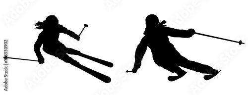 Skifahrern Ski Frau