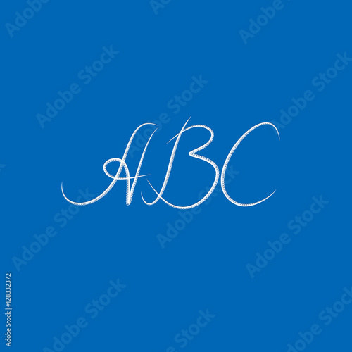 буквы A,B,C на голубом фоне, векторная иллюстрация